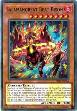 Salamangreat Beat Bison SDSB EN006 Common 1st Edition Yu Gi Wang