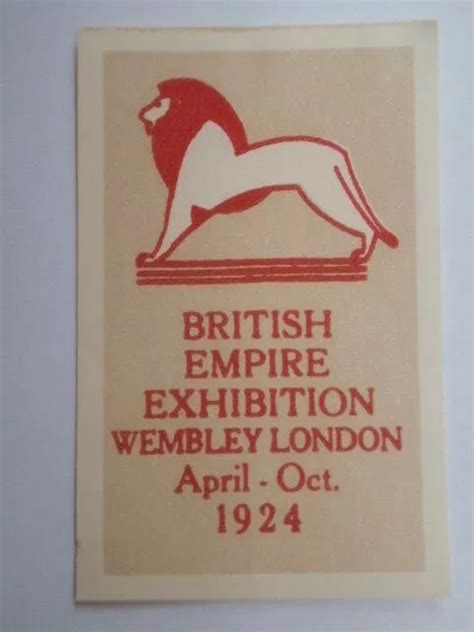 British Empire Exhibition April Oct Original Visitor S Stamp