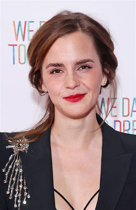 Emma Watson Rocks Peekaboo Bra For ‘we Dare To Dream Premiere Red Carpet