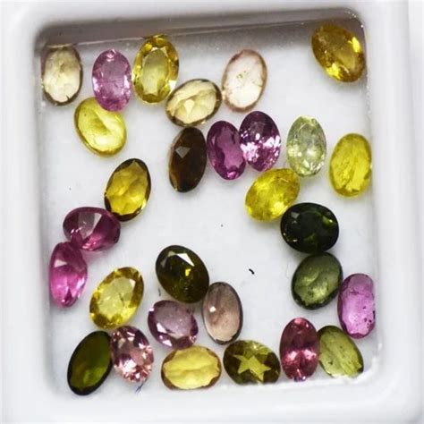 Multy Color Tourmaline Oval Shape Gemstone Lot For Jewellery Size