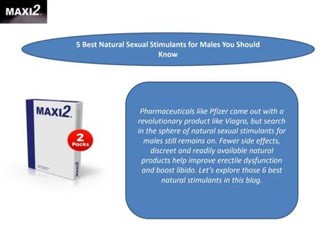 5 Best Natural Sexual Stimulants For Males You Should Knowpptx