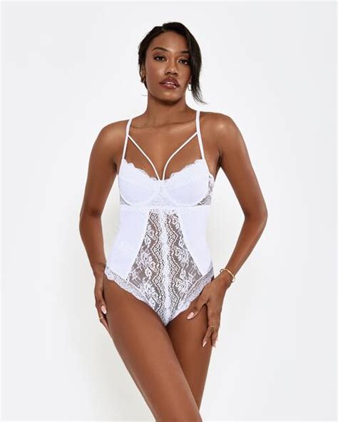 Comprar Body Rendado Detalhe Em Tiras Patner Lingerie