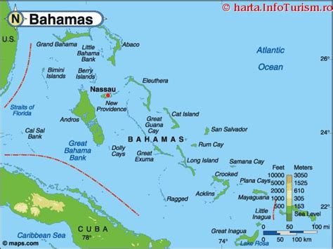 Harta Bahamas Consulta Harta Fizica A Bahamas1 Pe Infoturismro