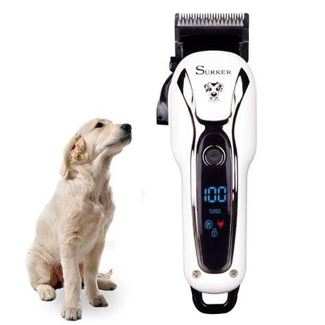 SURKER Dog grooming Dog Clippers Pet Clippers Pet Grooming Supplies Kit with Nail Clippers and ...