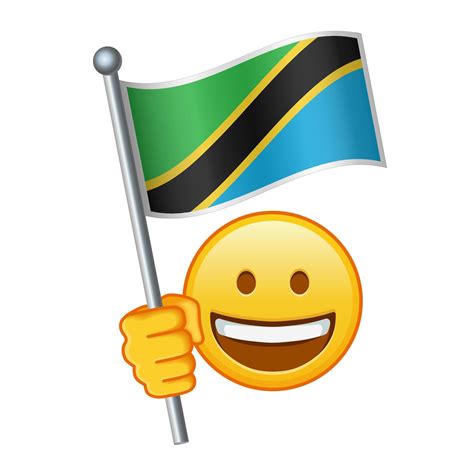 Emoji with Tanzania flag Large size of yellow emoji smile 42151392 ...