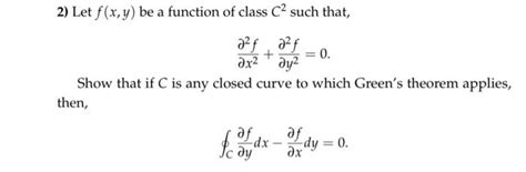 Solved 2 Let F X Y Be A Function Of Class C2 Such That Chegg