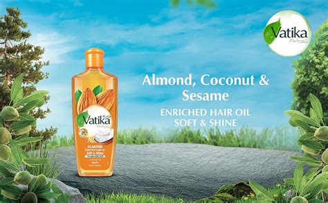 Vatika Naturals Almond Enriched Hair Oil + Moisture Treatment Shampoo ...