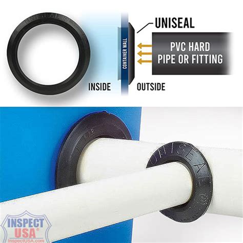 4 Black Uniseal® Pipe To Tank Seal Inspect Usa