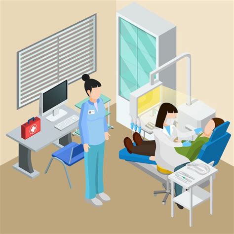 Free Vector Medical Equipment Isometric Composition With Dental