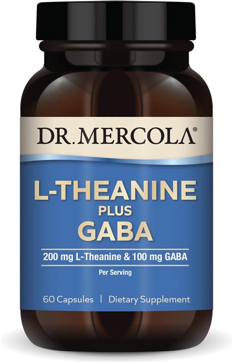Amazon.com: Dr. Mercola L-Theanine Plus GABA, 60 Capsules, Non-GMO ...