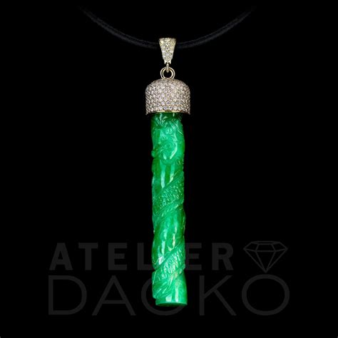 Jade Dragon Pendant - Atelier Dacko