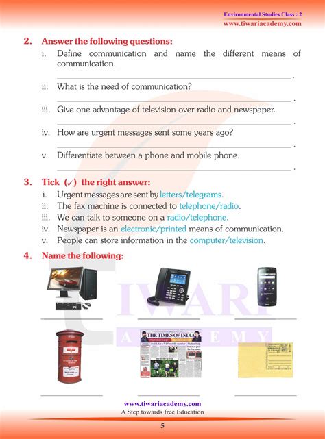 NCERT Solutions For Class 2 EVS Chapter 13 Means Of Communication