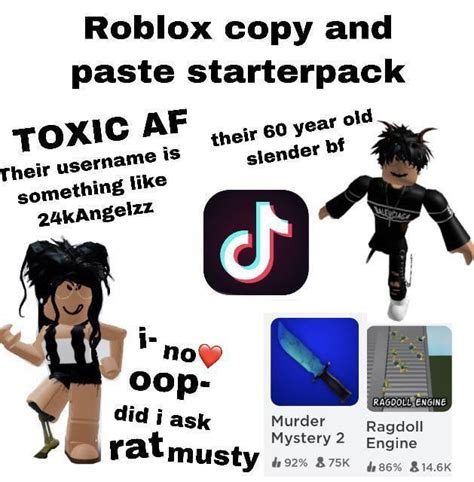 Cringe Preppy Roblox Youtuber Starterpack R Starterpacks