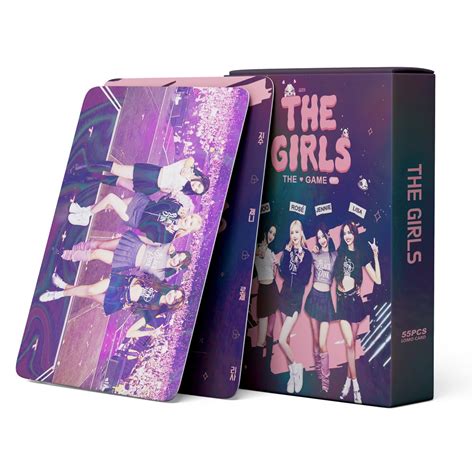 50 55pcs Black Pink The Girls Album 7th Anniversary Photocards Laser