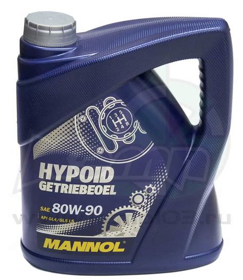 Масло трансмиссионное минеральное MANNOL 80W90, API-GL-5, 4 литра ...