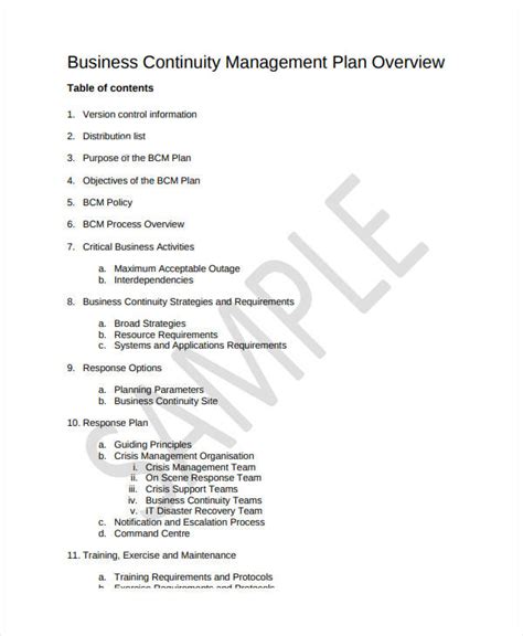 10 Business Continuity Plan Templates Pdf Word Free And Premium