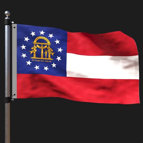 Flag of State Georgia - 3D Model by ERTAN ZORLU