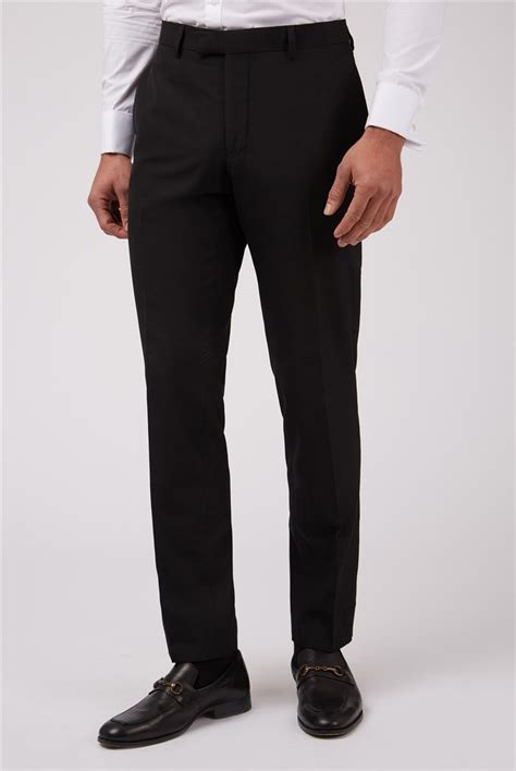 Limehaus Black Tailored Fit Trousers