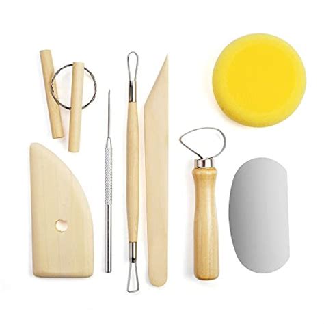 Lot De Outils De Poterie En Bois Pour Poterie Sculpture Argile