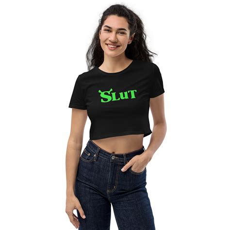 Shrek Slut Women S Crop Tops Funny Trendy Crop Tops Show Off Your