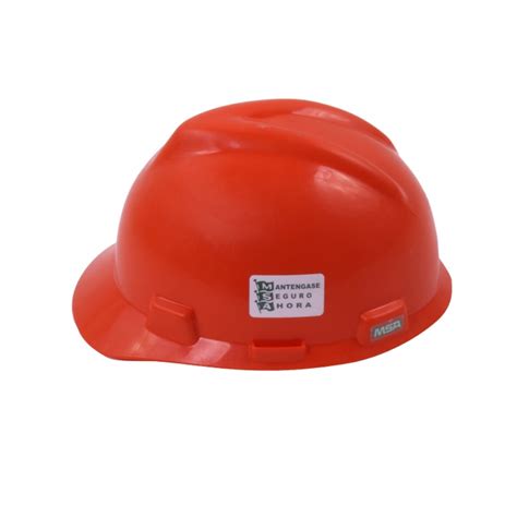 Compre Su Casco Tipo Cachucha Msa V Gard Naranja Suspension One Touch