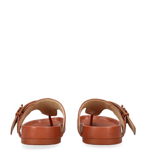 Loewe Leather Anagram Buckle Comfort Sandals Harrods Fr