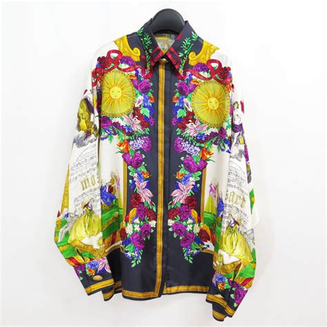 Yahooオークション 90s Gianni Versace Mosart Baroque Silk Shirt