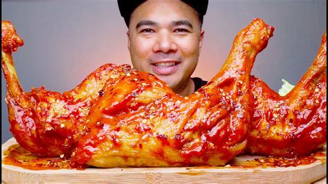 SPICY BUFFALO CHICKEN LEGS MANOK ENGLISH SUBTITLE MUKBANG ASMR