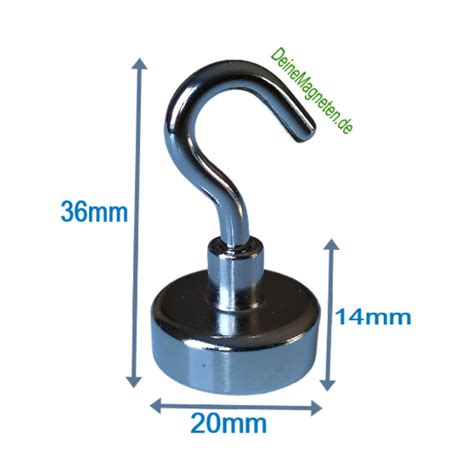 Magnethaken Ø32mm Neodym Magnet mit Haken Topfmagnet Hakenmagnet sehr