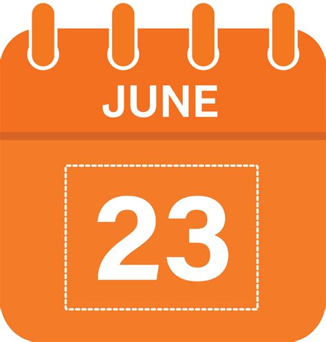 June 23 Calendar Daily Icon Day Date Month 26307910 Vector Art At