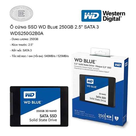 SSD WD Blue 250GB 2.5" SATA 3 - WDS250G2B0A | Công ty uy tín tại T.p HCM