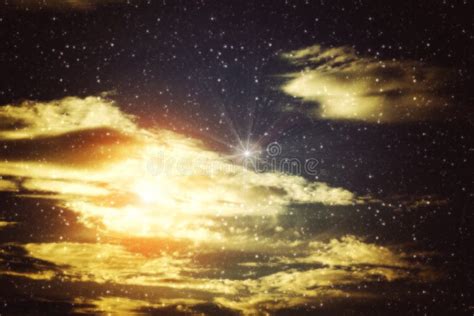 Cloudy sky with stars stock image. Image of astrology - 126070235