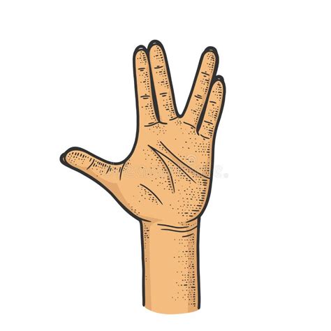 Vulcan Salute Hand Gesture Stock Illustrations 104 Vulcan Salute Hand