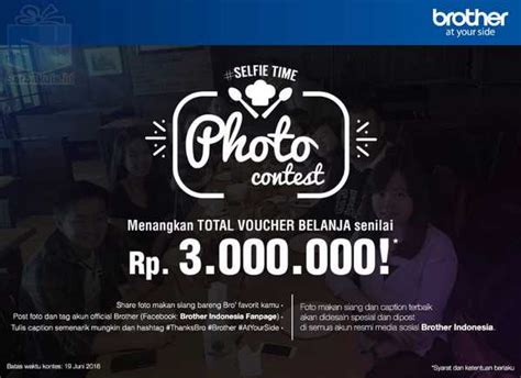 Kontes Foto Selfie Time Brother Berhadiah Voucher Belanja Juta