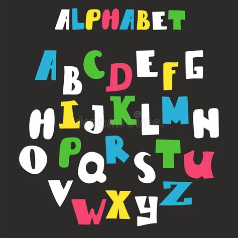 Collection De Trois Alphabets Et Ensembles De Nombres Drôles Police