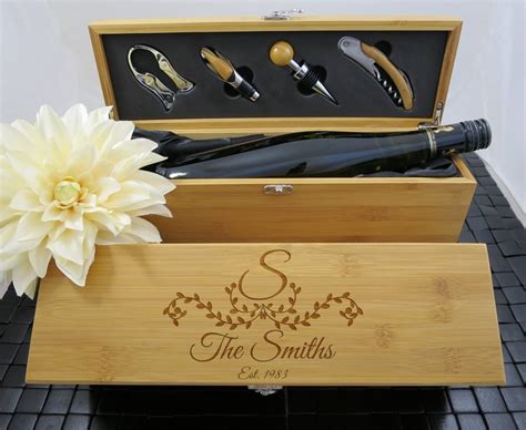 Personalized Wine Box Custom Engraved Wine Box Custom Wine