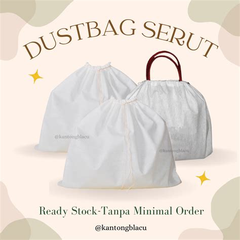 Jual Siap Kirim Tanpa Minimal Polos Dustbag Serut Sarung Tas