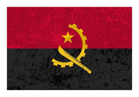 Bandeira De Angola Grunge Cores Oficiais E Proporção Ilustração Vetorial 11325802 Vetor No