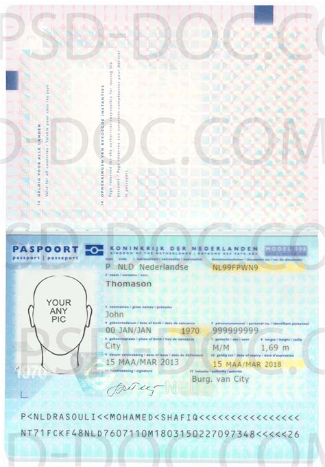 Passport Netherlands Psd Store