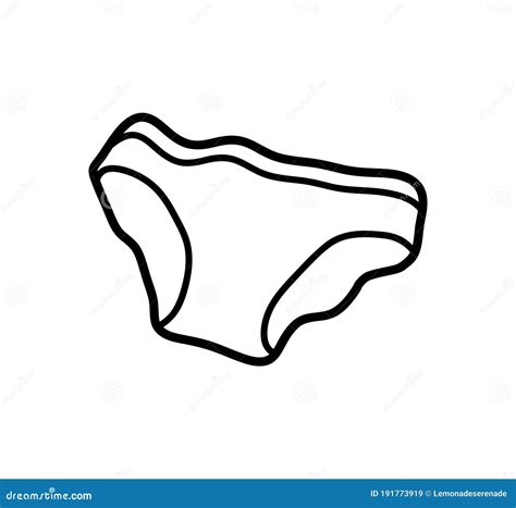 Female Panties Doodle Hand Drawn Vector Doodle Illustration Of Panties