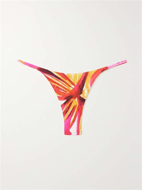 LOUISA BALLOU Printed Bikini Briefs NET A PORTER