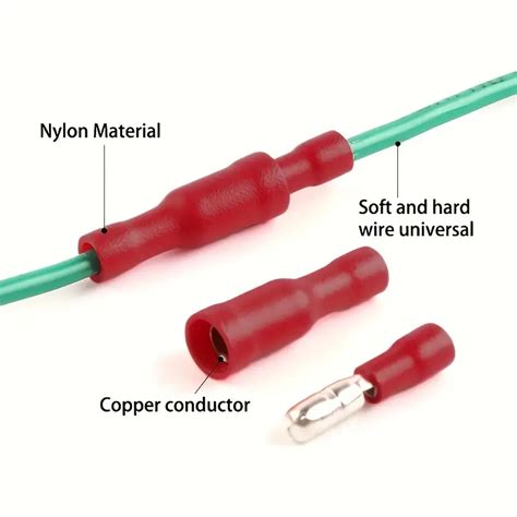 Bullet Connectors Terminal Insulated Female Male Pvc Wire Temu