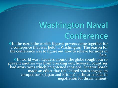 PPT - Washington Naval Conference PowerPoint Presentation, free ...