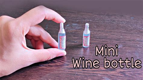 How To Make Miniature Wine Bottle Diy Easy Miniature Bottle Youtube