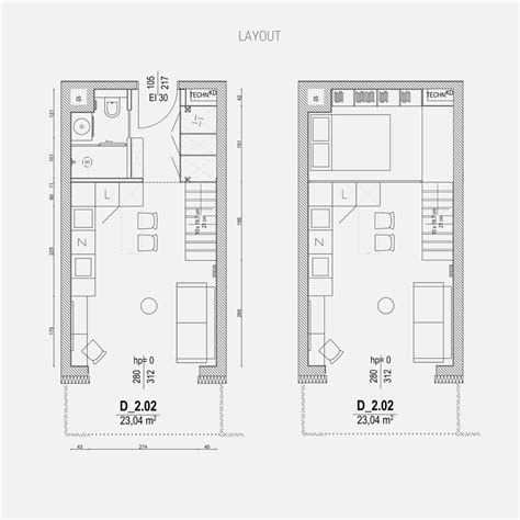 small apartment with mezzanine layout | Interior Design Ideas