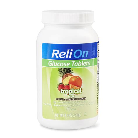 ReliOn Tropical Fruit Glucose Tabs, 50 Ct - Walmart.com - Walmart.com