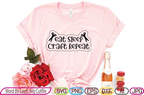 Eat Sleep Craft Repeat Svg Graphic By The Printable · Creative Fabrica