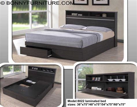 8022 Wooden Bed Frame (Single/Twin/Double/Queen size) - Bonny Furniture