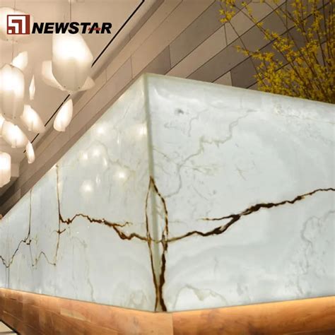 Natural Backlit Onyx Glass Panel Onix Marble Slab Translucent Stone