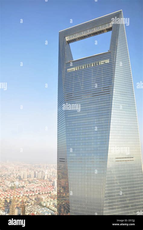 Top Of The Shanghai World Financial Center Tower View From The